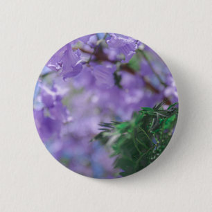 Bóton Redondo 5.08cm Flores de Árvore Purple Jacaranda