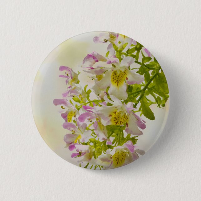 Bóton Redondo 5.08cm Flores de borboletas (Frente)