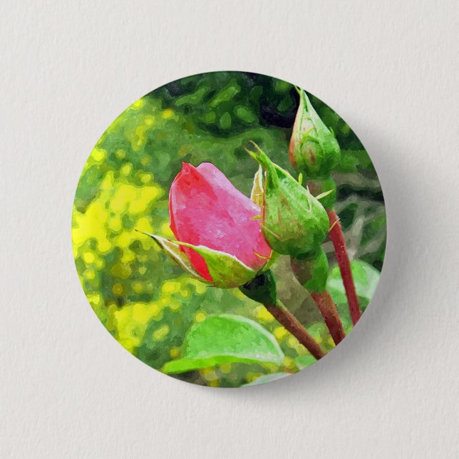 Bóton Redondo 5.08cm flores rosa-rosa-verão (Frente)