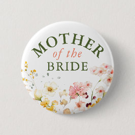 Bóton Redondo 5.08cm Flores Selvagens Cores Bonitas Qualquer Festa