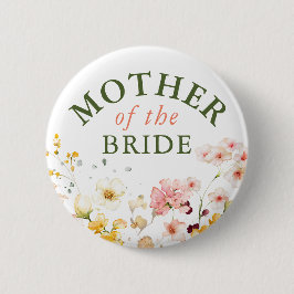 Bóton Redondo 5.08cm Flores Silvestres Bonito Colorido Qualquer Festa