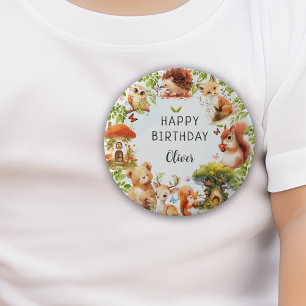 Bóton Redondo 5.08cm Floresta Mágica de Animais Selvagens