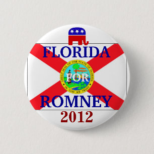 Bóton Redondo 5.08cm Florida para Romney 2012