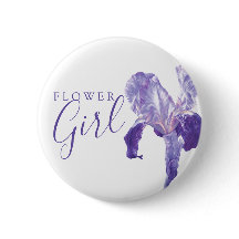 florista bandeira íris púrpura alfinete / botão