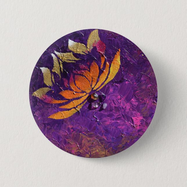 Bóton Redondo 5.08cm Fluff de Lotus (Frente)