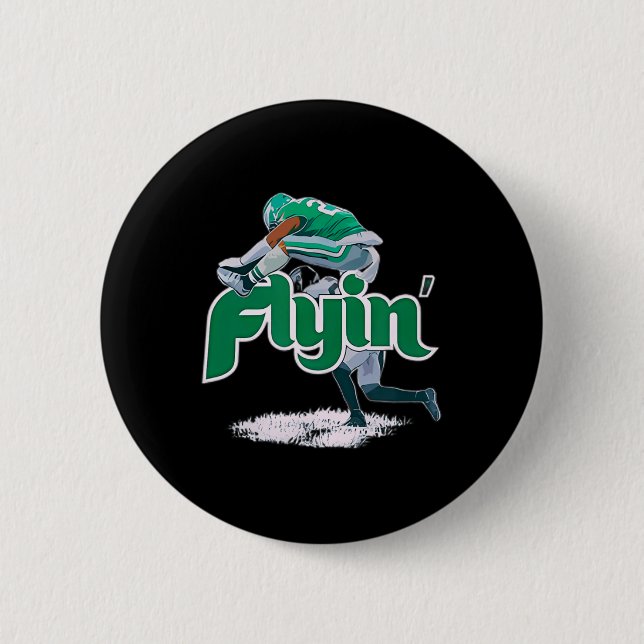 Bóton Redondo 5.08cm Fly Saquon Fly Eagles Barkley O Furo Reverso 2 (Frente)