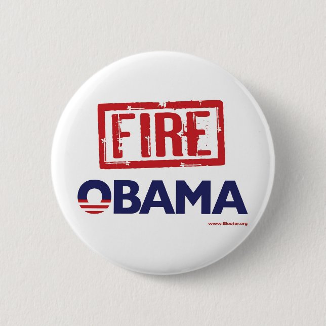 Bóton Redondo 5.08cm Fogo Obama (Frente)