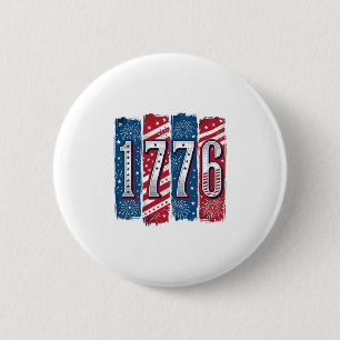 Bóton Redondo 5.08cm Fogueira Patriótica de 1776 Desenho Vetorial Vinta
