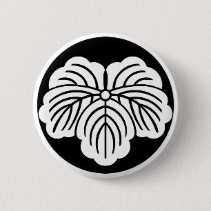 Bóton Redondo 5.08cm Folha de hera no bolo de arroz