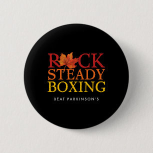 Bóton Redondo 5.08cm Folha de outono Rock Steady Boxing