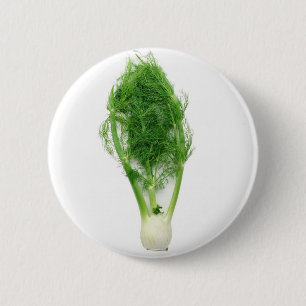 Bóton Redondo 5.08cm Folha e bulbo da erva-doce