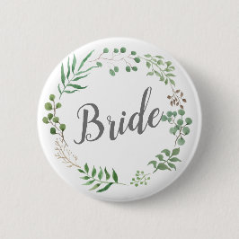 Bóton Redondo 5.08cm Folha Wreath Greenerescência Botânica | Noiva