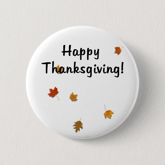 Bóton Redondo 5.08cm Folhas da colheita (Frente)