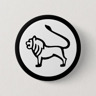 Bóton Redondo 5.08cm Font Zodiac: LEO + suas Cores e Ideias