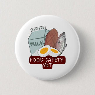 Bóton Redondo 5.08cm Food Safety Vet–Veterinary Food Inspection Design