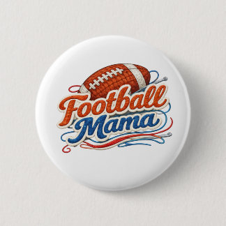 Bóton Redondo 5.08cm Football Mama Button Pin