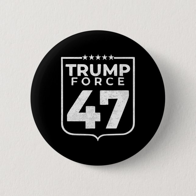 Bóton Redondo 5.08cm Força Trump 47  (Frente)