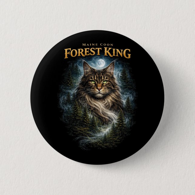 Bóton Redondo 5.08cm Forest King (Frente)