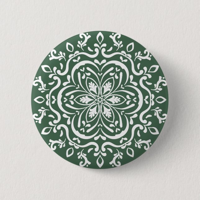 Bóton Redondo 5.08cm Forest Mandala (Frente)
