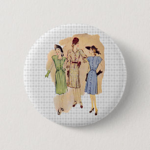 Bóton Redondo 5.08cm Forma dos anos 40 do vintage