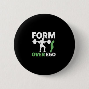 Bóton Redondo 5.08cm Forma Sobre Ego Gym Pesando Desenho De Montagem