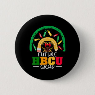Bóton Redondo 5.08cm Formando Hbcu Futuro De Graduação De Garota Negra