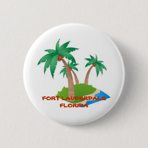 Bóton Redondo 5.08cm Fort Lauderdale Florida, Botão de Vacinação Tro