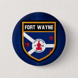 Bóton Redondo 5.08cm Fort Wayne Flag