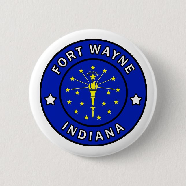 Bóton Redondo 5.08cm Fort Wayne Indiana (Frente)