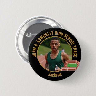 Bóton Redondo 5.08cm Foto da Equipe de Atletismo Black Gold Time de Cor
