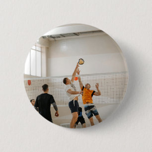 Bóton Redondo 5.08cm Foto da Equipe de Voleibol Personalizada