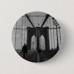 Bóton Redondo 5.08cm Foto da ponte de Brooklyn