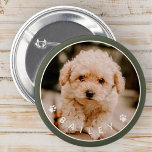 Bóton Redondo 5.08cm Foto de Pet da Família de Pinças Cegas Modernas<br><div class="desc">Este design simples e clássico é composto por tipografia sans serif e adiciona uma foto personalizada do seu animal de estimação.</div>