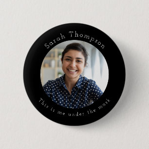 Bóton Redondo 5.08cm Foto do ID do funcionário ao Vestir um botão de 