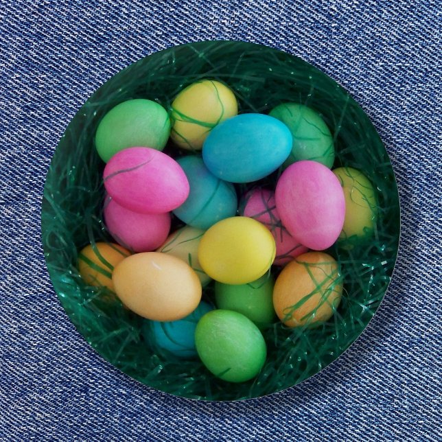 Bóton Redondo 5.08cm Foto do ninho do ovo de Páscoa (Easter Egg Nest Button)