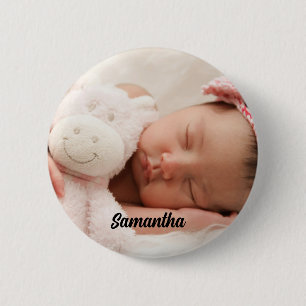 Bóton Redondo 5.08cm Foto e nome personalizados