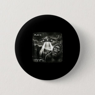 Bóton Redondo 5.08cm Foto engraçada de bigfoot alienígena ufo evidência