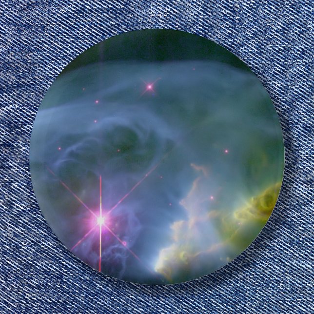 Bóton Redondo 5.08cm Foto Espacial Celestial da Bolha em Expansão (Expanding Bubble Pinback Button)