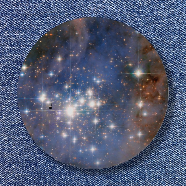 Bóton Redondo 5.08cm Foto Espacial Trumpler 14 (Space Photo Blue Image)
