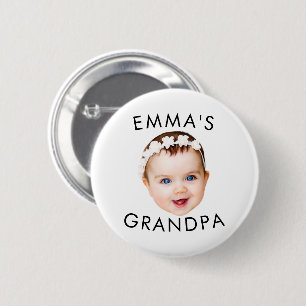 Bóton Redondo 5.08cm Foto personalizada com a mamãe vovô Aniversário