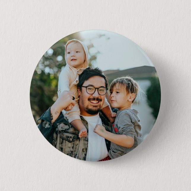 Bóton Redondo 5.08cm Foto Personalizada da Família Customizada (Frente)