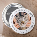 Bóton Redondo 5.08cm Foto personalizada simples e elegante do melhor Pa<br><div class="desc">Este design simples e clássico é composto por tipografia serif e adiciona uma foto personalizada.</div>