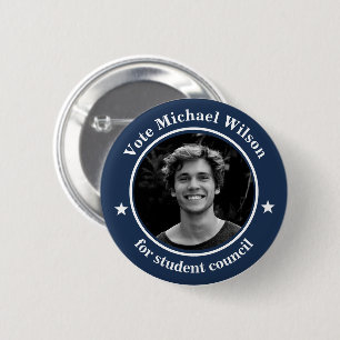 Bóton Redondo 5.08cm Foto Personalizada União de Estudantes Eleição Esc