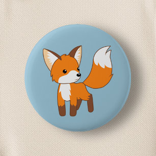 Bóton Redondo 5.08cm Fox pequeno bonito