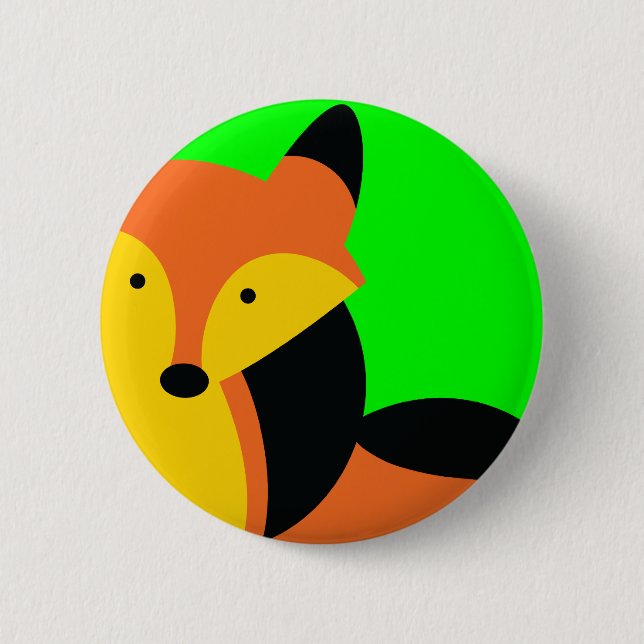 Bóton Redondo 5.08cm Fox pequeno bonito (Frente)
