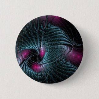 Bóton Redondo 5.08cm Fractal de Fantasia Colorida abstrato
