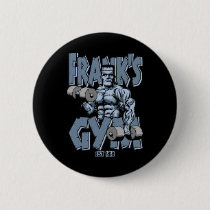Bóton Redondo 5.08cm Frankenstein Gym Funny Bodybuilding Malhação Worko