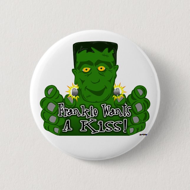 Bóton Redondo 5.08cm Frankie Quer Um Beijo! (Frente)