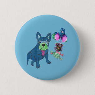 Bóton Redondo 5.08cm Französische-Bulldogge Sticker Button