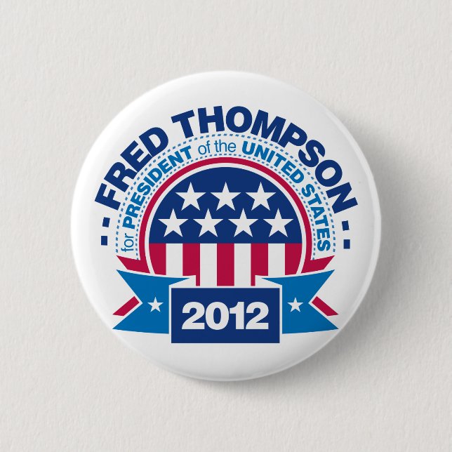 Bóton Redondo 5.08cm Fred Thompson para o presidente 2012 (Frente)